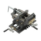 Cross Clamp  5inch Bench Vice  Cross Slide Drill Vice  Black  Aluminium Handle