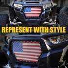 Usa Flag Steel Front Mesh Grille Fit 2017-18 Polaris Rzr Xp 1000  4 1000 Turbo