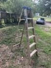 Werner 6ft 4-step Aluminum Foldable Step Ladder  250 Lb  Silver blue