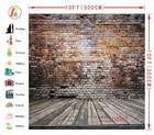 Lb Vintage Brick Wall Backdrops For Photography 10x10ft Rustic Wood Floor Pho   