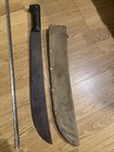 Vintage Collins Legitimus Machete Usa Made 1943 Usmc Wwii Canvas Sheath