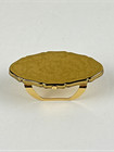Vtg Stratton Lipview Lipstick Holder Mirror England Gold Floral