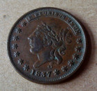 1837 Hard Times Token Au  Millions For Defense  Not One Cent For Tribute  1 