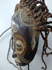 African Tribal Wall Wooden Mask From Angola