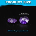 4000 Pcs Acrylic Wedding Table Diamonds 6mm Crystals Gems Dark Purple
