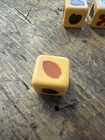 Vintage 5 8    Butterscotch Bakelite Slot Machine Dice Set Of   3 