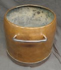 Antique Old Vintage Copper And Chrome Ice Bucket 
