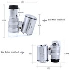 2pc 60x Magnifying Loupe Jewelry Pocket Magnifier Loop Eye Coins Led Light Hot
