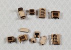 Dollhouse Tiny 1 144 Scale Bedroom Set Kit Diy Bed Dresser Miniature Furniture
