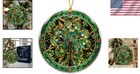St Patricks Day Decorations  Irish Celtic Shamrock Ceramic Ornament  St Patri   