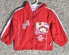 Y2k Strawberry Shortcake Toddler 2t Hooded Zip Jacket Red Pink 2008 Berry Wear