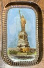 Vintage Antique Glass Paperweight Statue Of Liberty New York Beautiful Colors