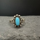 Sz 4 75 Vintage 40s Sterling Silver Turquoise Fred Harvey Era Trading Post Ring
