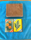 Vintage Duratone Playing Cards 2 Decks Lily Of The Valley Orange Roses Orig  Box