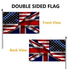 Usa America American And England British Britain Flags 3x5 Ft Double-sided Pr   