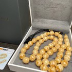 Handmade Tiger Amber Misbaha 12x13mm 57 30g 45 Beads Lab Certificate