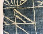 Vintage African Indigo Mudcloth Throw Cloth Scarf  Denim Tribal Abstract  Ndop  