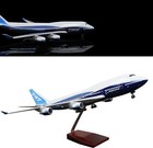 Airplane Aircraft 1 150 B747 Boeing 747-400 Plane Model Replica Resin Led Light