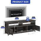 Black Tv Stand With Power Outlets Barn Doors For 75 In Tvs Entertainment Center