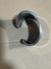 Vintage Mexico Sterling Silver Wide Cuff Bracelet 925  70g Modernist Sculptural