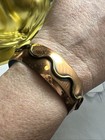 Vintage Gold Genuine Copper Cuff Bracelet Mid-century Modern