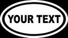 Oval Your  1 Word  Text Custom Car Truck Cut Vinyl Decal Sticker Us Seller