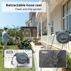 Giraffe Tools Retractable Garden Hose Reel With 78-130ft Hose   Metal Bracket