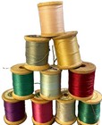 10 Vtg Jp Coats clarks  Sewing Thread  Wooden Spools  Multicolor Lot  