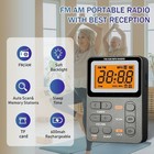 Portable Radio Am Fm Rechargeable Pocket Radio W  Best Reception Digital Tuning