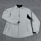 Footjoy Dryjoys Golf Rain Jacket Women Large Gray Full Zip Pockets Waterproof