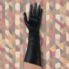 Vintage Stetson Black Leather Kidskin Gloves - Women   s 6 5