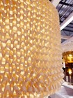 Ikea Lergryn Lamp Shade Pendant floor  Knitted Beige handmade 17  - New