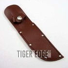 Fixed Blade Knife Sheath   Brown Leather Belt Pouch Fits Blades Up To 5 