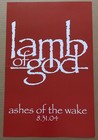 Lamb Of God Rare 2004 Promo Poster W  Date For Ashes Cd 11x17 Never Displayed Sl