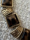 Greek Key Faux-tortoise Shell Collar Necklace