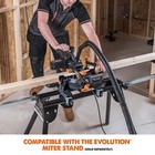Evolution R185sms   Single Bevel Sliding Miter Saw With 7-1 4 In  Multi-material