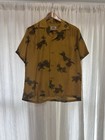 Vintage 1960s Japanese Design Andrade Shirt Made In Hawaii Sz Medium 100  Silk