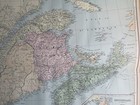 1895 Eastern Canada Large Original Antique Map By George Philip 69 Cm X 54 Cm