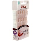 4 Pack Kiss Salon Acrylic French False Nails  Real Short  28 Ct  Breathtaking