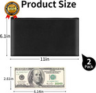 2 Pack Money Bags With Zipper  11x6 1 Inch Pu Leather Cash Pouch  Secure Bank Ba