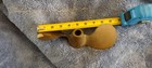 Vintage Two  2  Blade Brass Propeller 9    Wide Great Shape Old Wall Art  usable