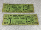 The Rolling Stones 2 Unused 1965 Original Tickets Keith Richards Mick Jagger Usa