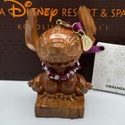  brand New  Disney Aulani Resort Lilo Stitch Wood Carving Christmas Ornament