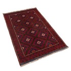 Beautiful Baloch Tribal Hand Knotted Afghan Wool Rug For Sale 144x93cm