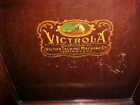 Antique Victor Victrola Table Top Talking Machine W  Mahogany Cabinet