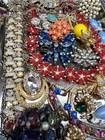 Vintage Broken Rhinestone Costume Jewelry Lot Upcycle Repair Harvest Brooch
