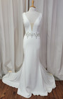 Demetrios Bridal 1141 Wedding Dress Ivory Size 10 Bridal Gown Mermaid Low Back