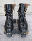 Vintage Pacer Crown Black Roller Skates W  Zinger Wheels Men s U s  Size 9