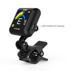 Rechargeable Clip-on Guitar Tuner Led Color Display For Violin Bass Chromatic Us