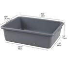 22 L Commercial Tote Box  Food Serving Bus Tub  Plastic Utility Box  4 6 Packs